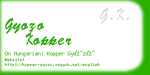 gyozo kopper business card